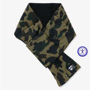 Men's Camouflage Quilted Scarf - Olive/Black
